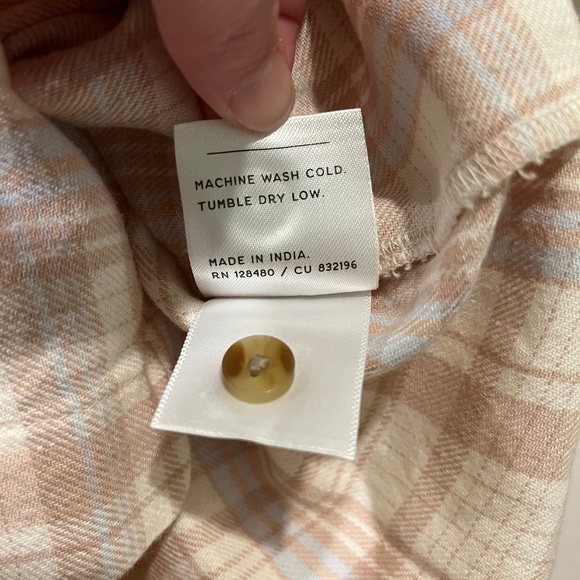 Pact NWT Women's Plaid Flannel Button Down (SM) - Picture 7 of 7